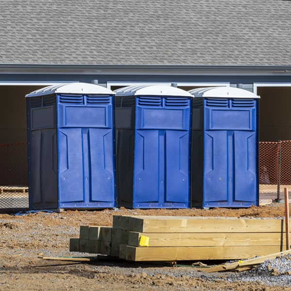how often are the portable restrooms cleaned and serviced during a rental period in White City Illinois